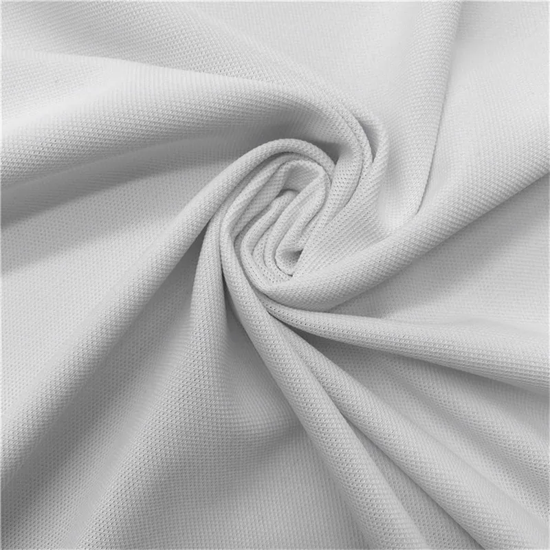 Matte Polyester Spandex Blend 4-Way Stretch Pique Fabric for Polo Shirt