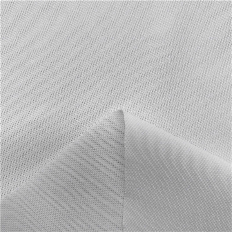 Matte Polyester Spandex Blend 4-Way Stretch Pique Fabric for Polo Shirt