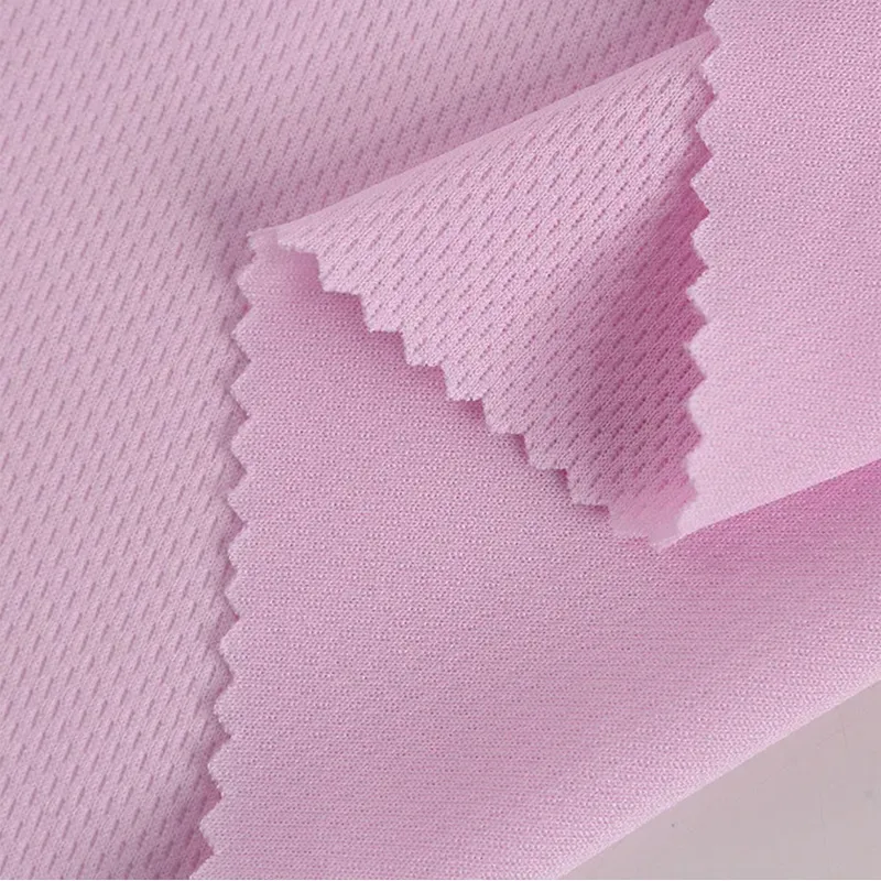 100% Recycled Polyester Breathable Birdeye Mesh Knit Fabric For Sports Jerseys