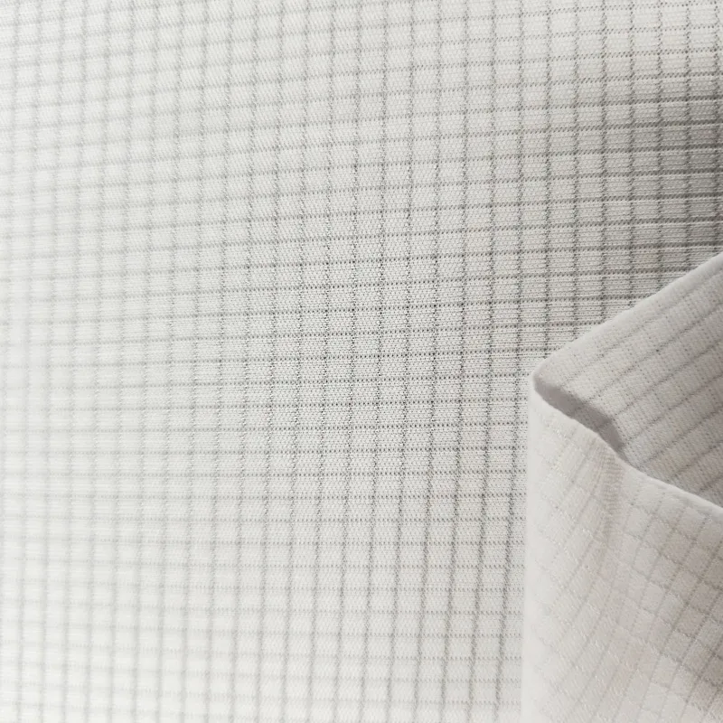 Moisture Wicking Polyester Dropped Needle Square Textured Knit Interlock Mesh Fabric for Sports Jerseys