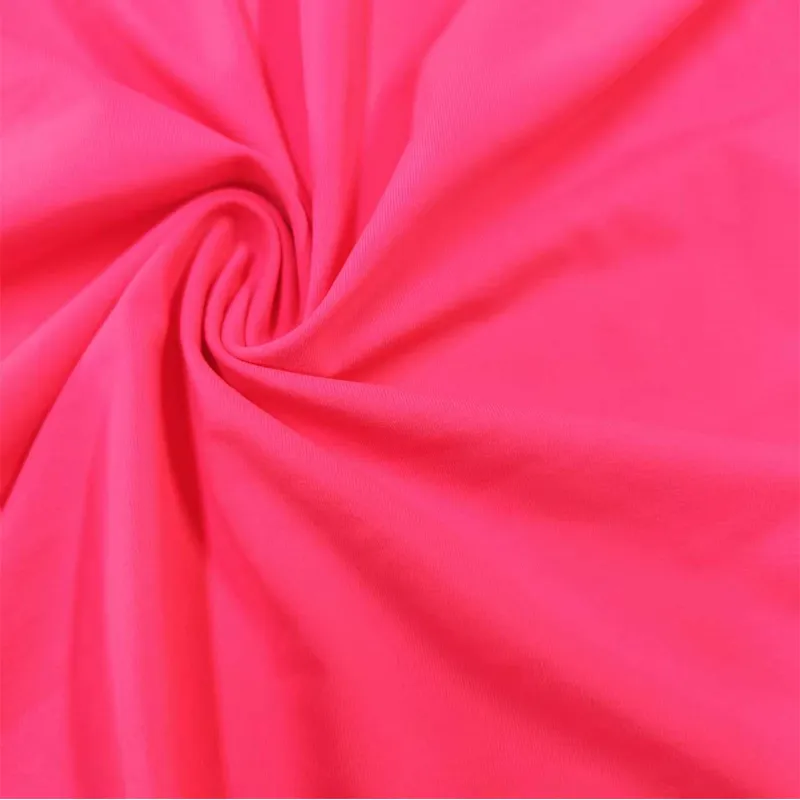 Wholesale 200GSM Dull Matte Cotton-like Polyester Spandex Blend 4-Way Stretch Jersey Fabric For Soft Touch Athletic T-shirt
