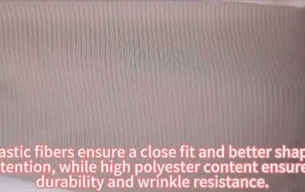 280GSM Polyester Spandex 4-Way Stretch 1x1 Ribbed Tricot Fabric For Activewear