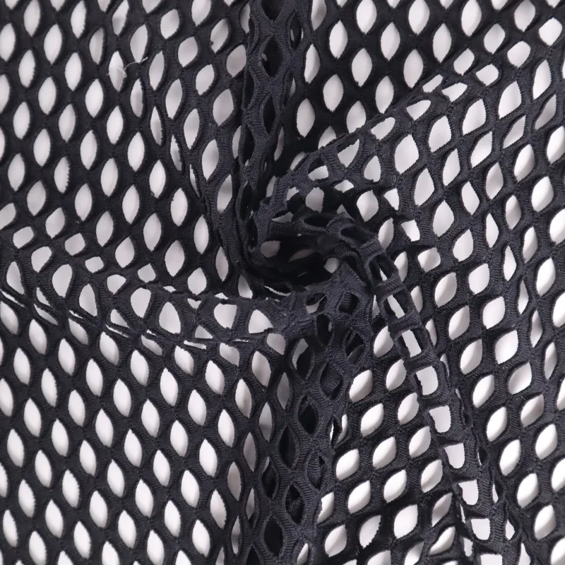 Polyester Spandex Cabaret 4-Way Stretch Big Hole Mesh Netting Mesh Jacquard Fabric