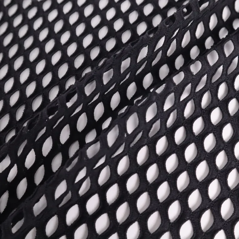 Polyester Spandex Cabaret 4-Way Stretch Big Hole Mesh Netting Mesh Jacquard Fabric