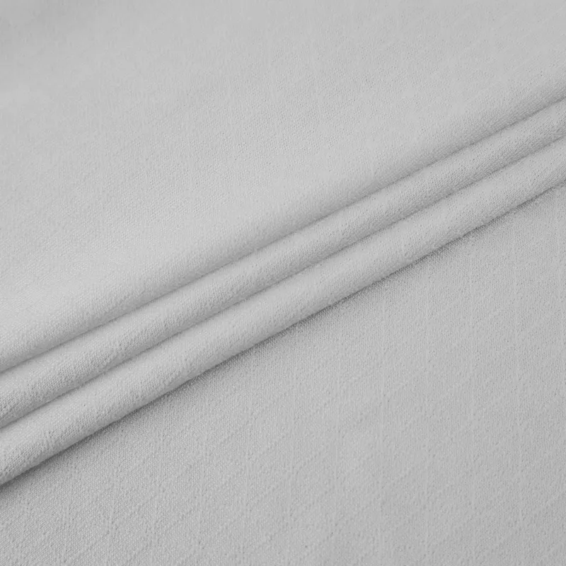 Moisture Wicking 100% Polyester Mini Grid Pattern Weft Knit Jacquard Fabric