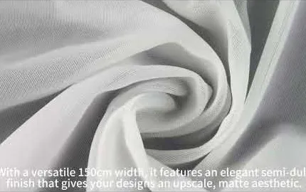 Lightweight Smooth 100% Nylon 45D Semi-Dull Plain Mesh Tricot Fabric