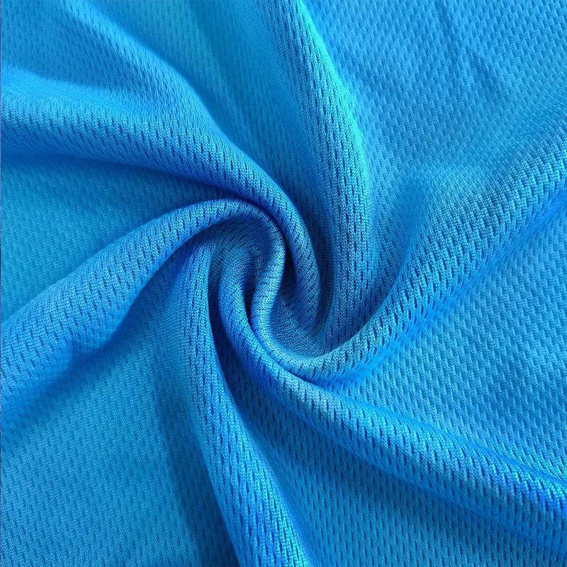 Moisture Wicking 100% Polyester Birdeye Knit Mesh Interlock Fabric Sublimation Printing For Activewear