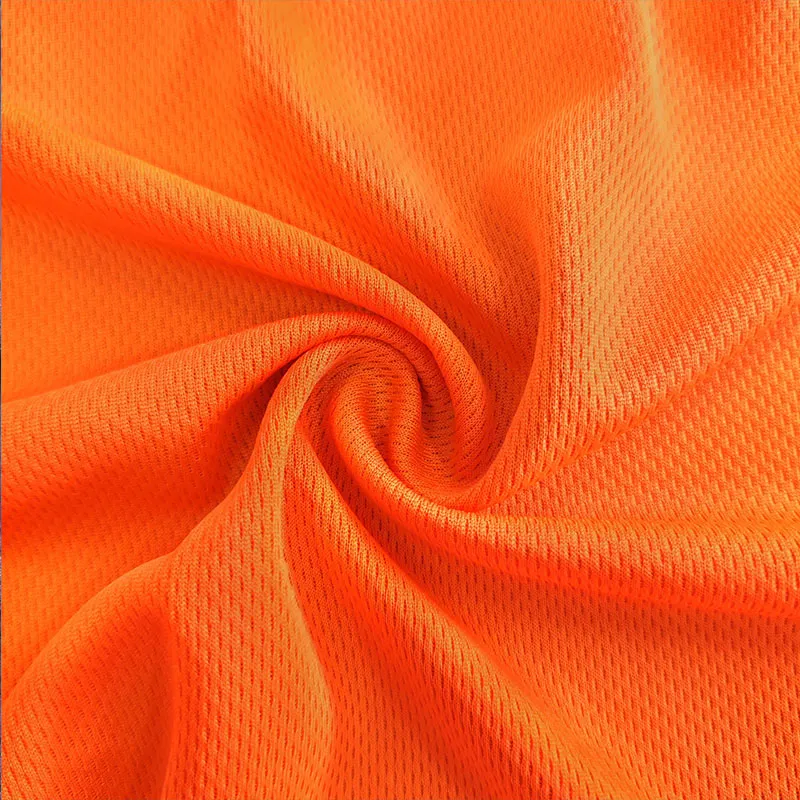 Moisture Wicking 100% Polyester Birdeye Knit Mesh Interlock Fabric Sublimation Printing For Activewear