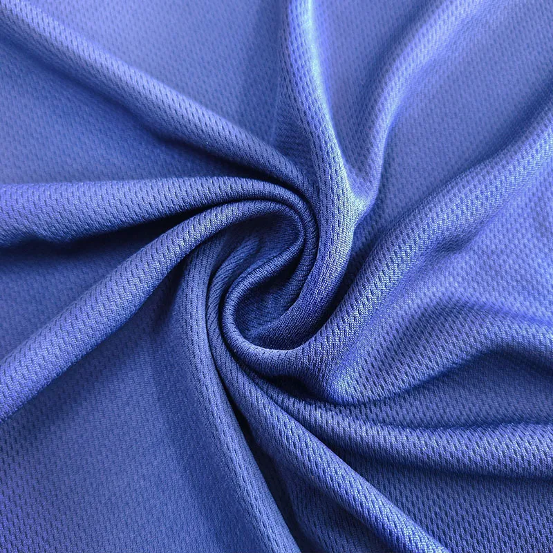 Moisture Wicking 100% Polyester Birdeye Knit Mesh Interlock Fabric Sublimation Printing For Activewear
