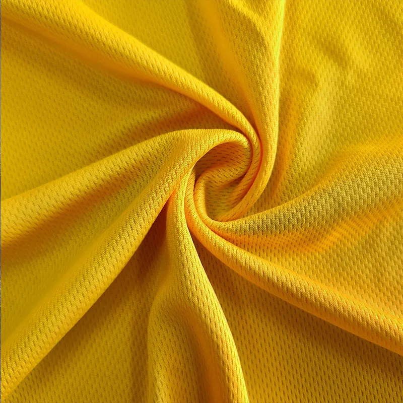 Moisture Wicking 100% Polyester Birdeye Knit Mesh Interlock Fabric Sublimation Printing For Activewear