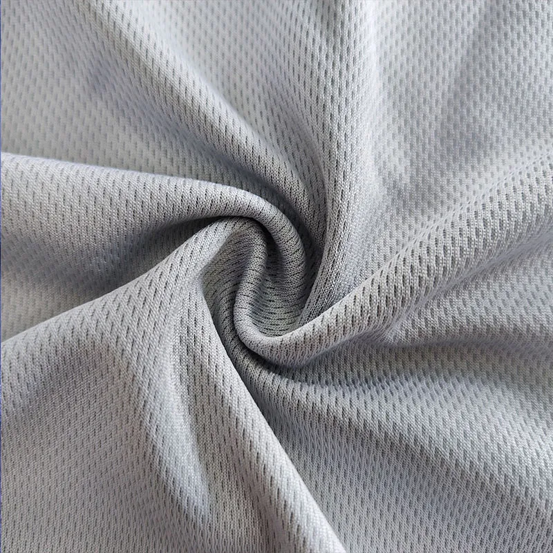 Moisture Wicking 100% Polyester Birdeye Knit Mesh Interlock Fabric Sublimation Printing For Activewear