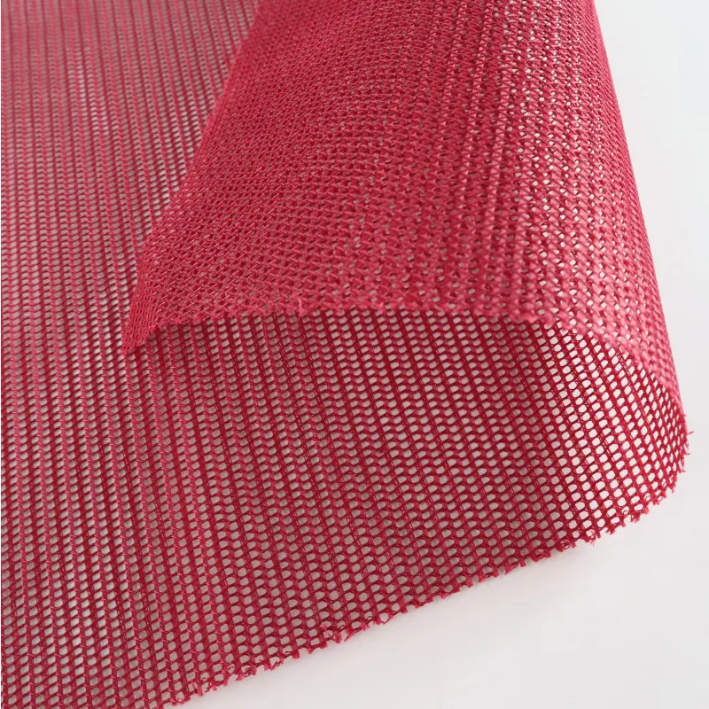 Breathable 100% Polyester Stiff Mesh Hard Net Fabric For Trucker Hats And Caps