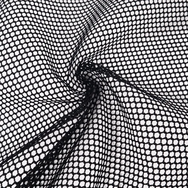 100% Polyester 77GSM Lightweight Hexagon Mesh Fabric for Laundry Bags and Crafts