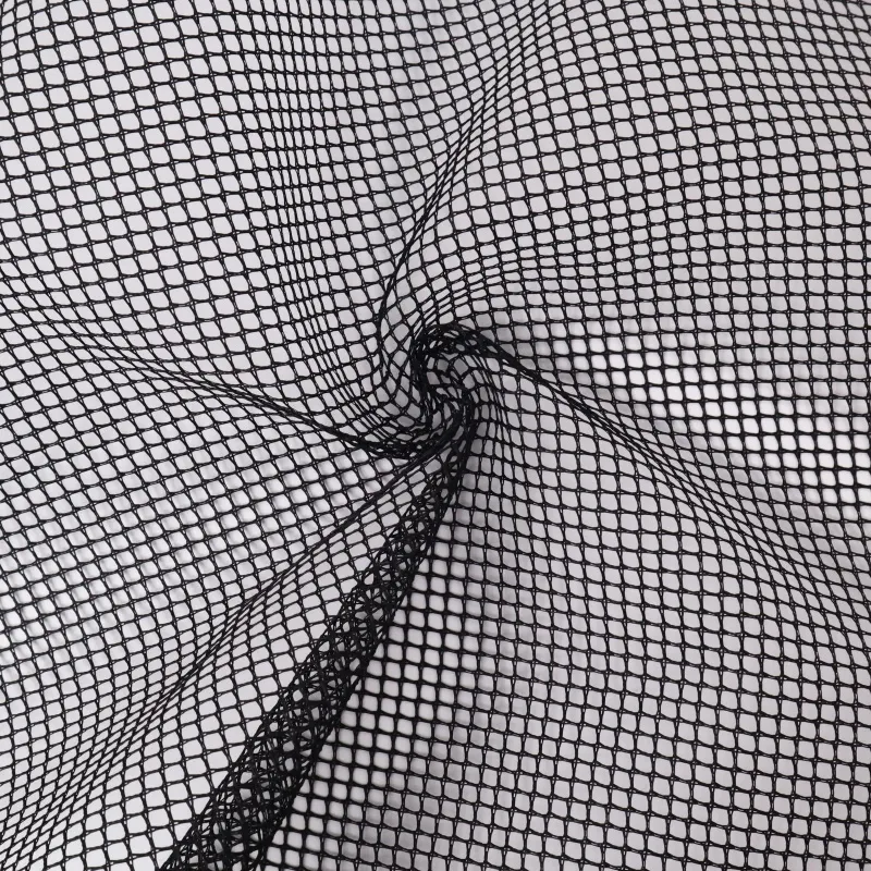 Semi-stiff 100% Polyester Square Mesh Fabric Lightweight Fishnet Netting