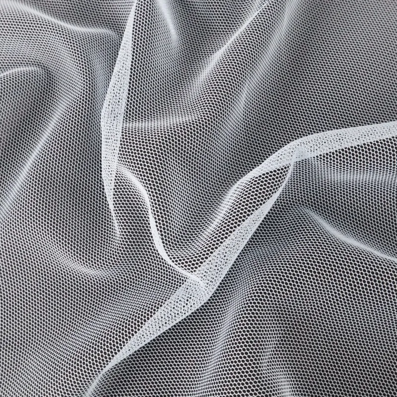 100% Polyester Hexagonal Mesh Base Cloth Soft Hand Feel Warp Knitted Insect Net Fabric For Mosquito Netting